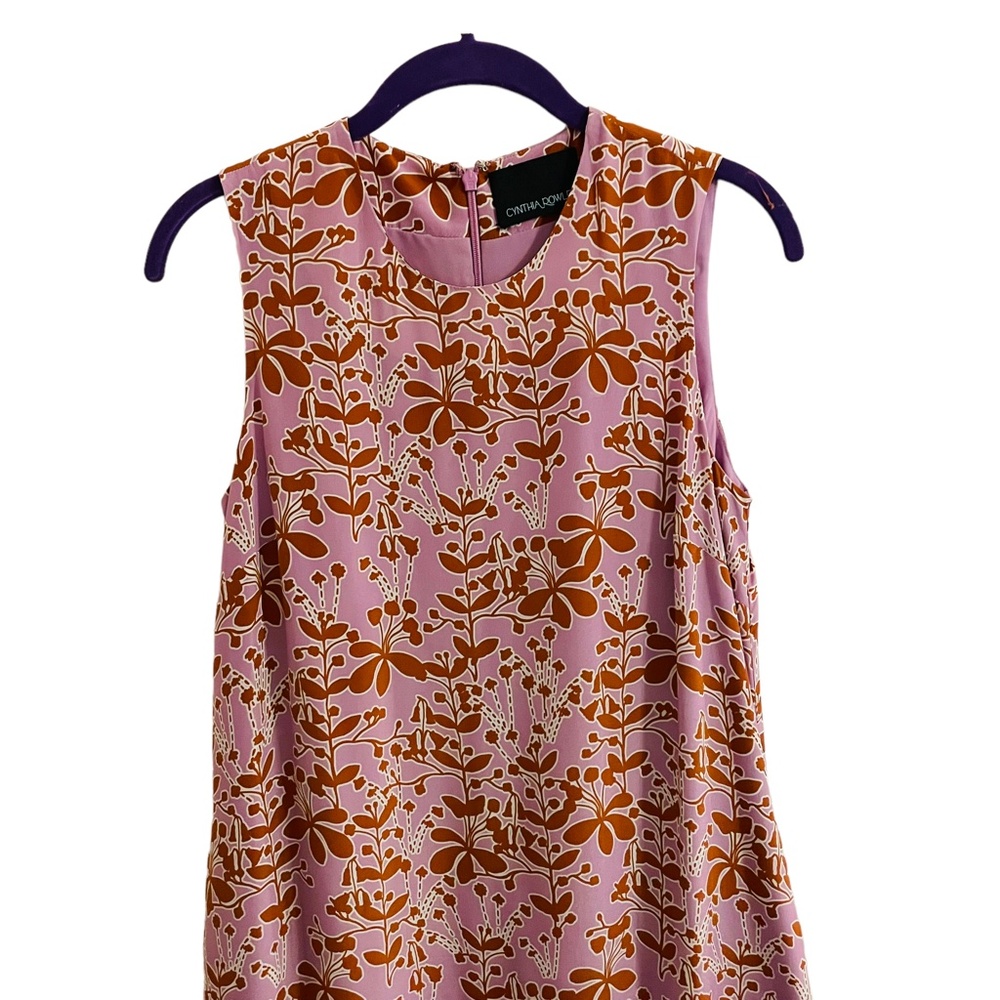 Cynthia Rowley Silk Dress Size 2 Floral - Picture 2 of 4